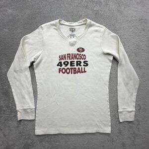 San Francisco 49ers Shirt Mens M White NFL Football UTS Long Sleeve Waffle